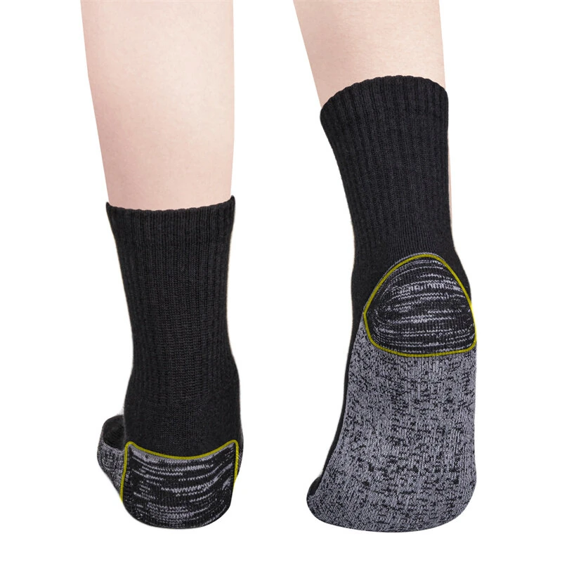 (image for) YUEDGE 5 Pairs Men Sports Cotton Socks Athletic Cushioned Hiking Walking Socks Terry Thermal Socks Moisture Wicking Casual Socks Fitness Socks